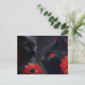 Katze Postkarte (Stehend Vorderseite)