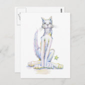 Katze Postkarte (Vorne/Hinten)