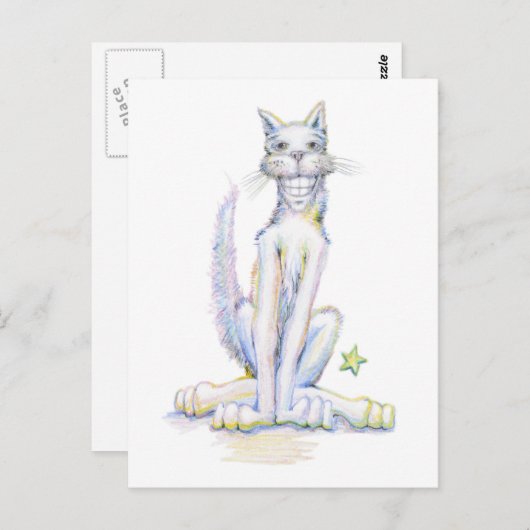 Katze Postkarte (Vorne/Hinten)
