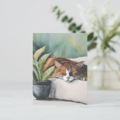 Katze Postkarte (Stehend Vorderseite)