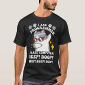 Katze Programmierer Computer ich bin Programmierer T-Shirt (Vorderseite)
