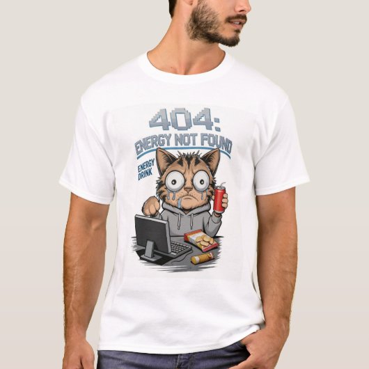 Katze Programmierer-Shirt – Code Kaffee Katze Wied T-Shirt (Vorderseite)