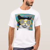 KATZE PSYCHEDELIC MIT SUNGLASSEN T-Shirt (Vorderseite)