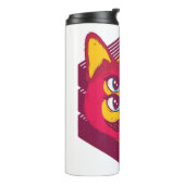 Katze Psychedelisch Thermosbecher (Nach links gedreht)