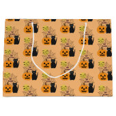 Katze & Pumpkin Halloween Große Geschenktasche Große Geschenktüte (Vorderseite)
