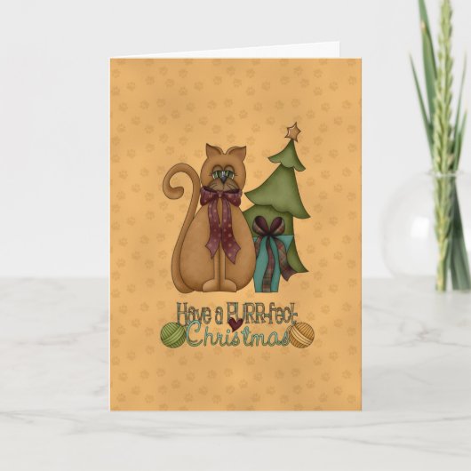 Katze - Purrfect Weihnachten (Vorderseite)