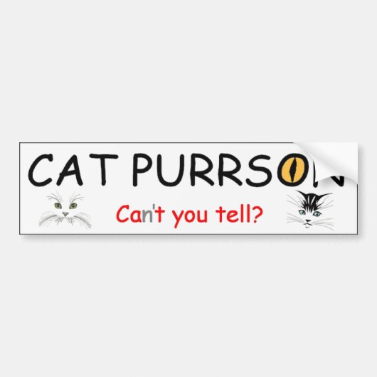 Katze Purrson Autoaufkleber (Vorne)