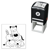 Katze Pyramid - Gruppe der Katzen Permastempel (Beispiel)