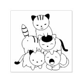 Katze Pyramid - Gruppe der Katzen Permastempel (Design)