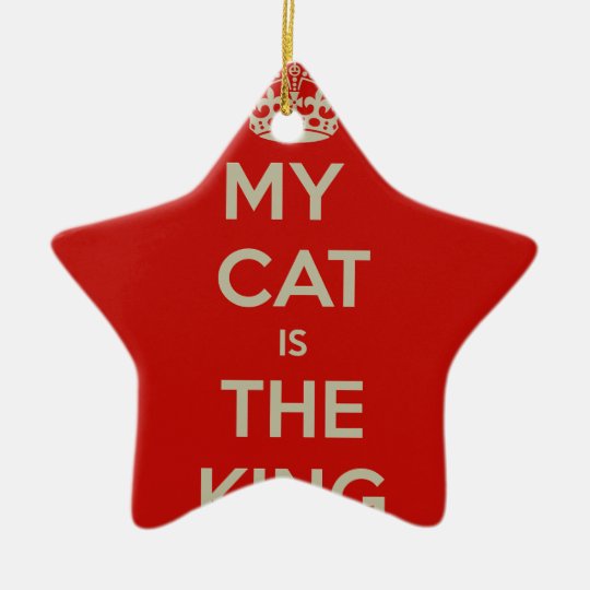 Katze Qoute Keramik Stern-Ornament
