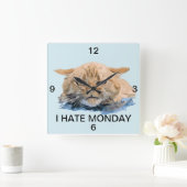 Katze Quadratische Wanduhr (Zuhause)
