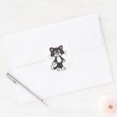 Katze Quadratischer Aufkleber (Umschlag)