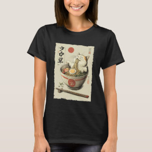 Katze Ramen Ästhetik Japanisch Ukiyo-e Lustig Ents T-Shirt