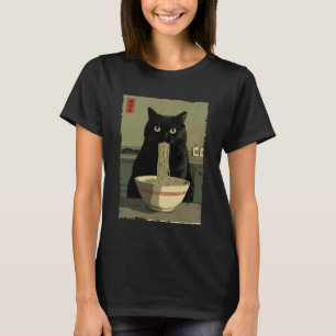 Katze Ramen Ästhetik Japanische Ukiyo-e Kunstwerke T-Shirt
