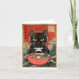Katze Ramen Japanisch Lustig Grafik Kawaii Anime  Karte