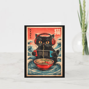 Katze Ramen Japanisch Lustig Grafik Kawaii Katze A Karte