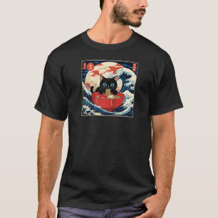 Katze Ramen Japanische Lustige Grafische T-Shirts