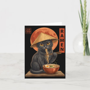 Katze Ramen Kätzchen japanische Kunst lustige Anim Karte