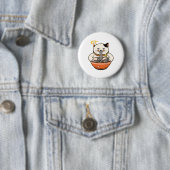 Katze Ramen Kawaii Design Button (Beispiel)