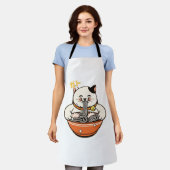 Katze Ramen Kawaii Design Schürze (Getragen)