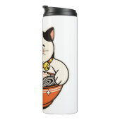 Katze Ramen Kawaii Design Thermosbecher (Nach rechts gedreht)