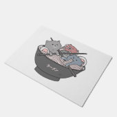 Katze Ramen Kawaii Fußmatte (Schrägansicht)