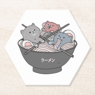Katze Ramen Kawaii Untersetzer