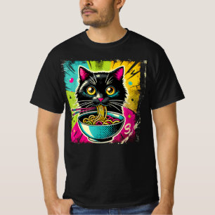 Katze Ramen Nudel Japanisch Anime Manga Ramen Kawa T-Shirt