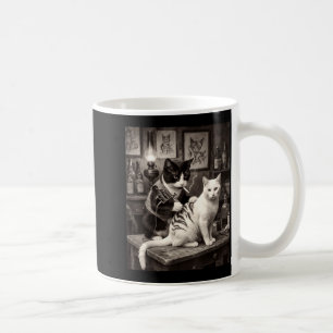Katze raucht Tattoo Vintage tätowierte Katze Künst Kaffeetasse