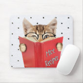 Katze Reading Rezept Buch Mousepad (Mit Mouse)
