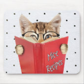 Katze Reading Rezept Buch Mousepad (Vorne)