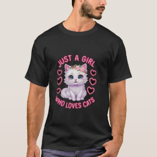 Katze Realistisch Wasserfarbe Niedlich Katzenfarbe T-Shirt