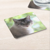 Katze Rechteckiger Pappuntersetzer (angewinkelt)