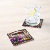 Katze Rechteckiger Pappuntersetzer (Vor Ort)