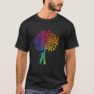 Katze Ree Für Kätzchen Farbige Kunst T-Shirt