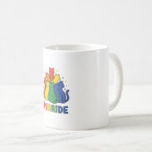 Katze Regenbogen Vintage Vektor Design_1 Kaffeetasse (VorderseiteRechts)