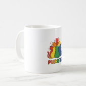 Katze Regenbogen Vintage Vektor Design_1 Kaffeetasse (Vorderseite Links)