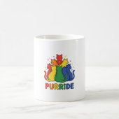 Katze Regenbogen Vintage Vektor Design_1 Kaffeetasse (Mittel)