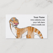 Katze reitet eine Dinosaurier-Visitenkarte Visitenkarte (Rückseite)