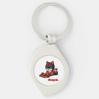 Katze Rennwagen Schlüsselanhänger