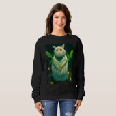 Katze Retro-Stil Kätzchen Sweatshirt (Vorne ganz)