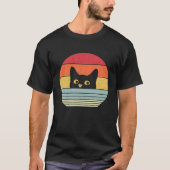 Katze. Retro-Stil T-Shirt (Vorderseite)