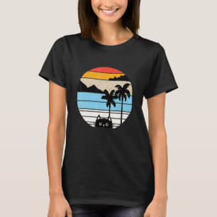 Katze Retro-Stil Tier 4 T-Shirt