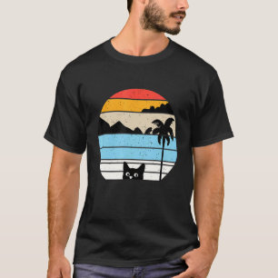 Katze Retro-Stil Tier 6 T-Shirt