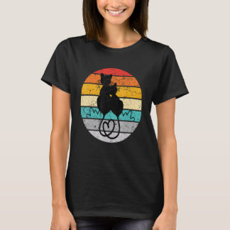 Katze Retro-Stil Vintage Farbige T-Shirt