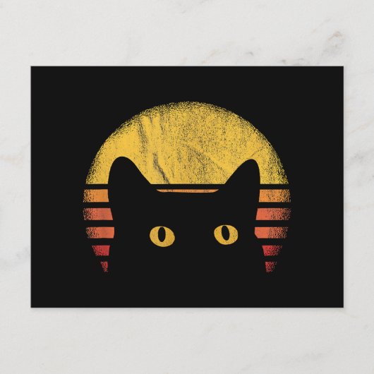 Katze Retro Vintage Begleitkarte (Vorderseite)