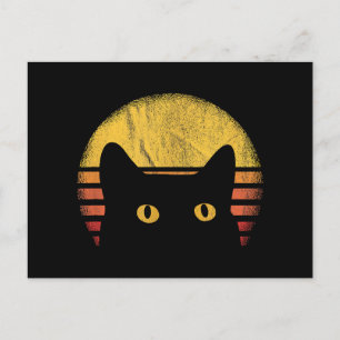 Katze Retro Vintage Feiertagspostkarte