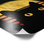 Katze Retro Vintage Fotodruck (Ecke)