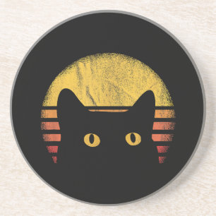Katze Retro Vintage Getränkeuntersetzer