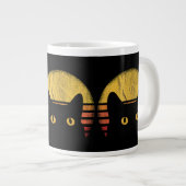 Katze Retro Vintage Jumbo-Tasse (Vorderseite Rechts)